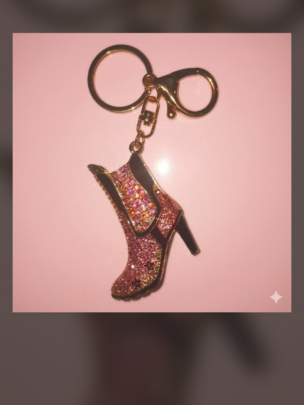 Pink Cowboy Boot Keychain - Picture 9 of 9